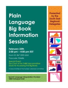 thumbnail of Plain Language Big Book Information Session Eng 2024