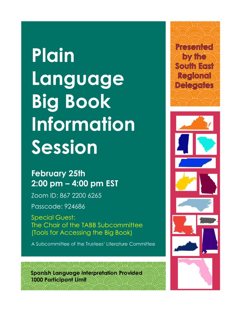 Plain language big book information session